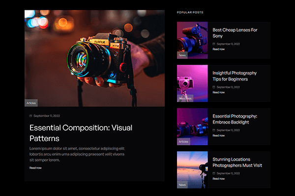 Screenshot - Portrait Webflow Template