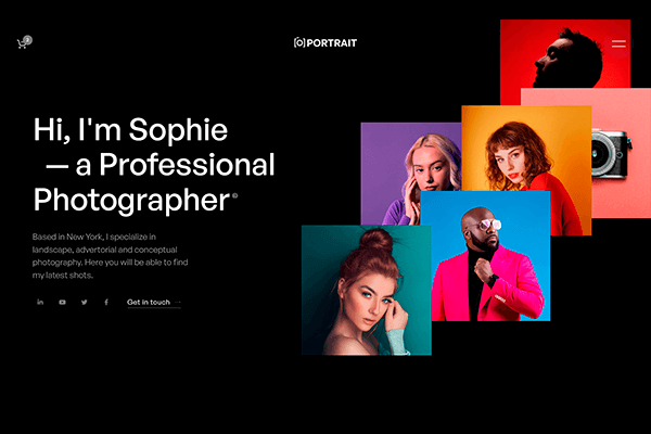 Screenshot - Portrait Webflow Template