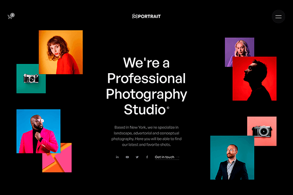 Screenshot - Portrait Webflow Template