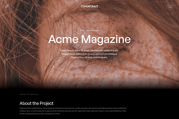 Screenshot - Portrait Webflow Template